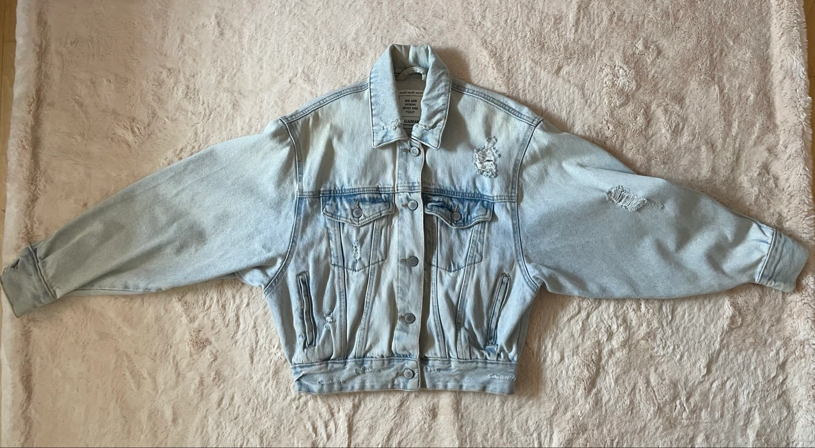 Veste en jean oversize Pull&Bear XS bleu clair – photo 3